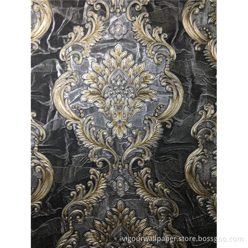 vinyl Emboss Waterproof wallpaper for wallcovering